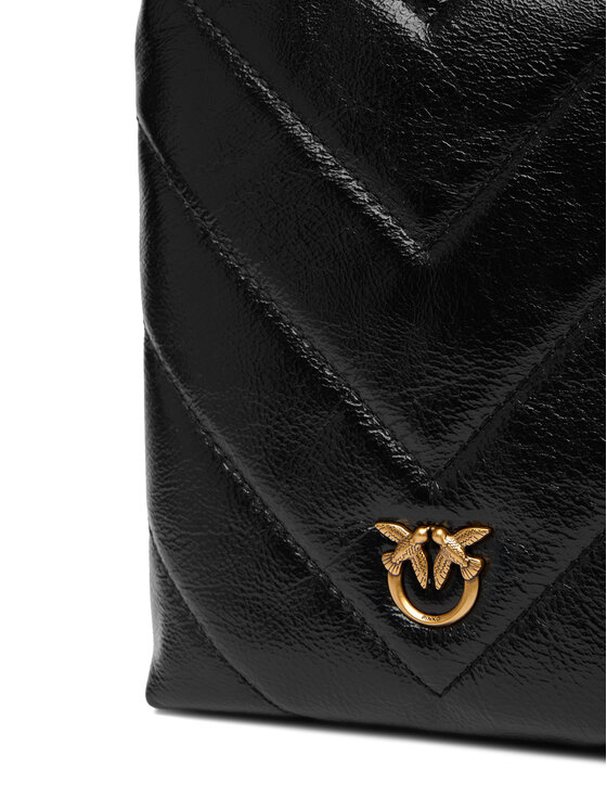 PINKO PINKO Torebka Flat Satchel AI 25-26 PCPL 105352 A2W2 Czarny