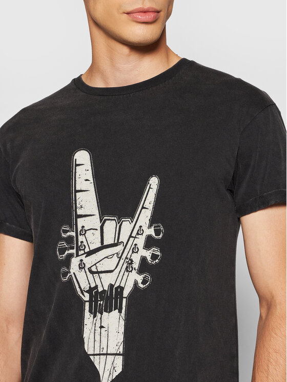 Tigha Tigha T-shirt Rock "N" Roll Zander 106330 Nero Regular Fit