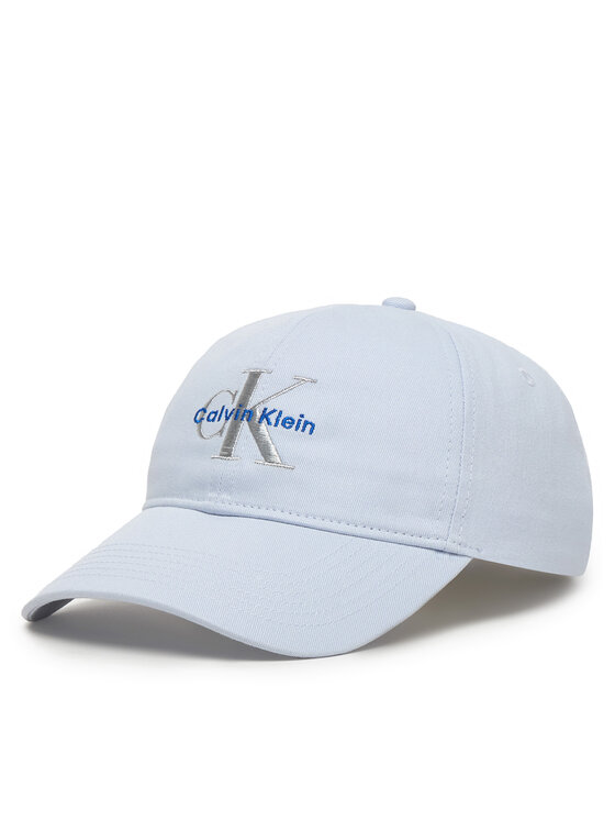 Calvin Klein Calvin Klein Kapa s šiltom Monologo Embroidery Baseball Hat LV04K5026G Svetlo modra