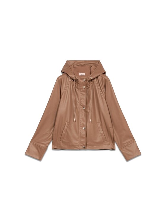 Oltre Oltre Giacca in similpelle R322J100266N022 Marrone Regular Fit