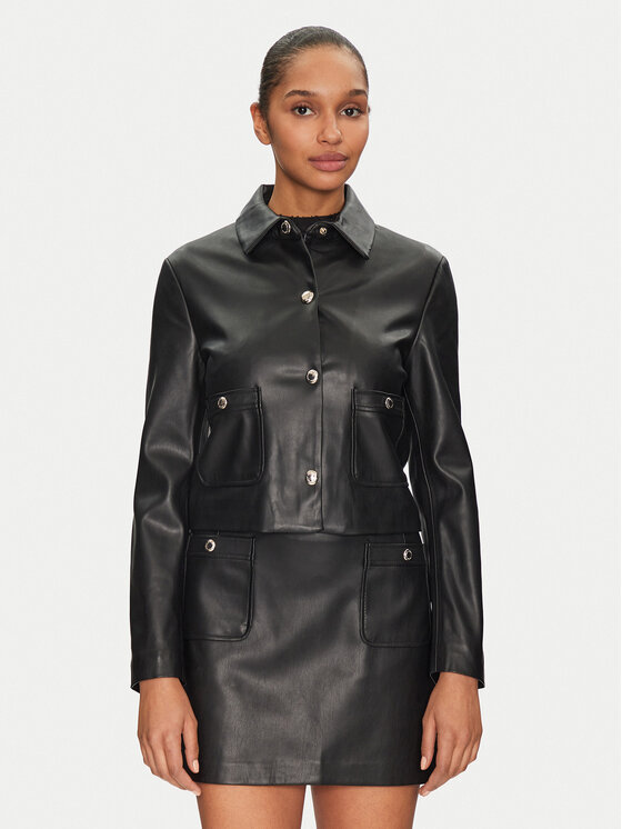 Morgan Morgan Giacca in similpelle 251-GKISS Nero Regular Fit