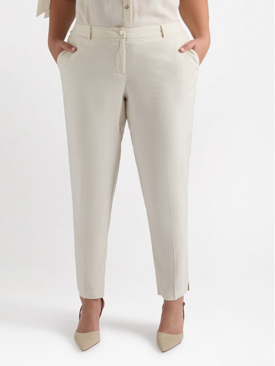 Fiorella Rubino Fiorella Rubino Pantaloni di tessuto P134T004833N011 Bianco Regular Fit