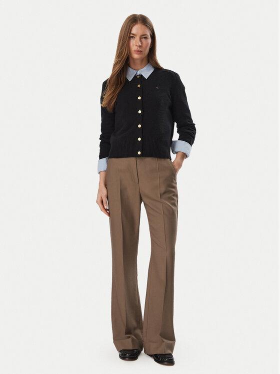 Tommy Hilfiger Tommy Hilfiger Kardigan WW0WW51439 Černá Slim Fit
