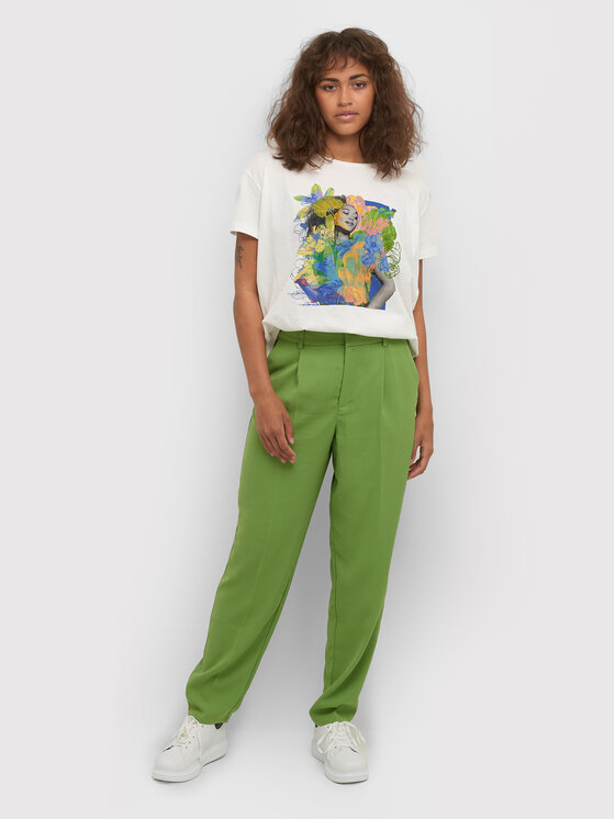 Cream Cream Тишърт CRZera 10611112 Бял Relaxed Fit