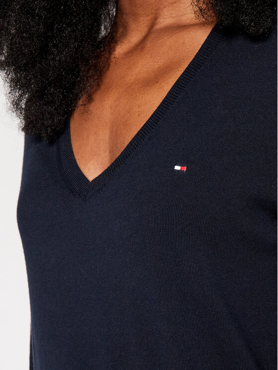 Tommy Hilfiger Tommy Hilfiger Sweter Heritage WW0WW25294 Granatowy Regular Fit