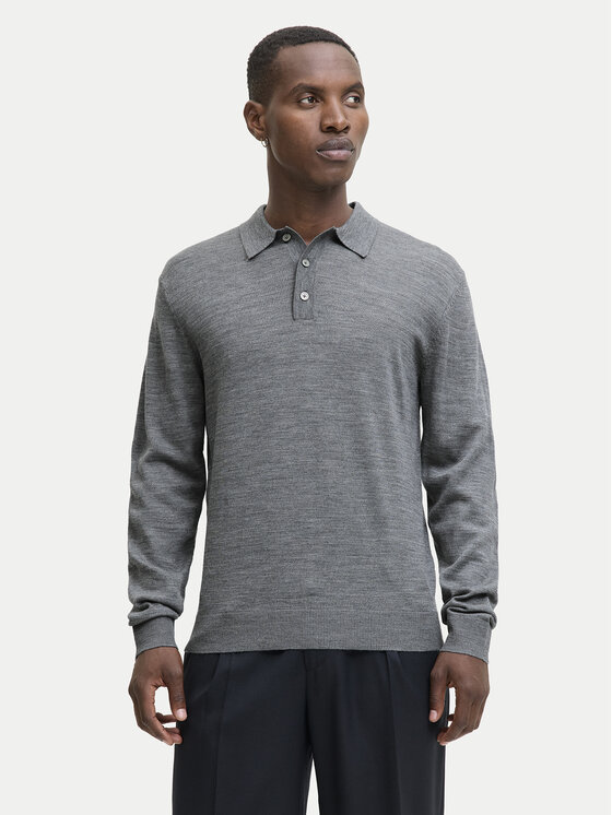 Jack & Jones Jack & Jones Pulover Merino 12281757 Gri Regular Fit
