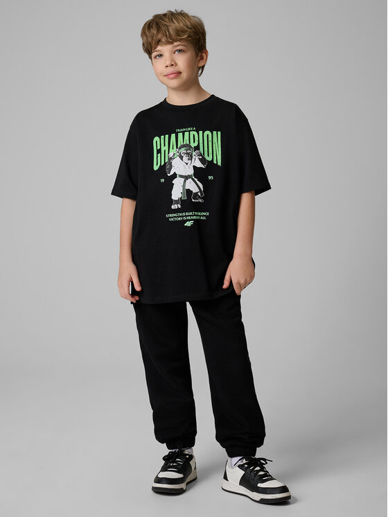 4F 4F Spodnie dresowe STREET SPORT Czarny Regular Fit