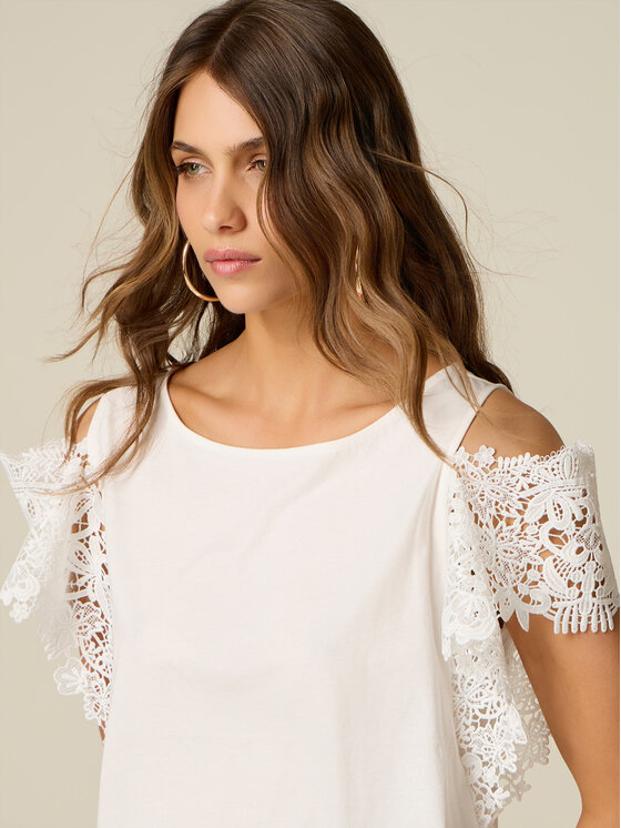 Oltre Oltre T-shirt G02AJ004729N011 Bianco Regular Fit
