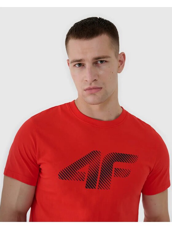 4F 4F T-shirt 4FWMM00TTSHM2257 Rosso Regular Fit