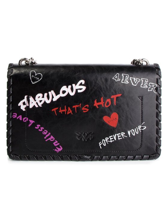 Pinko Handtasche Love Fabulous 1 Tracolla PE 19 PLTT 1P21DD Y5F9 Schwarz Modivo