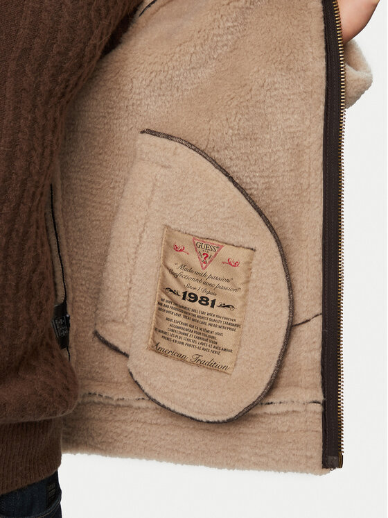 Guess Guess Штучний овчинний тулуб M6BL40 W4152 Чорний Regular Fit