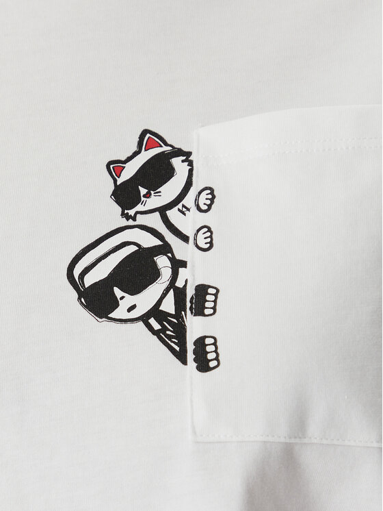 KARL LAGERFELD KARL LAGERFELD T-krekls B2W17081 Balts Regular Fit