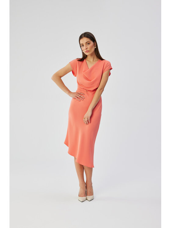 Stylove Stylove Večerní šaty S362 Oranžová Comfortable Fit