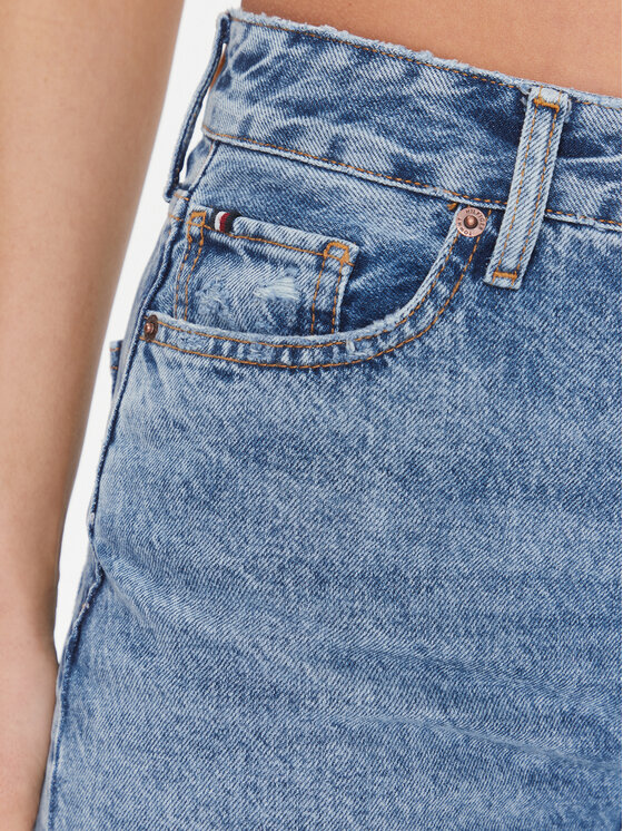 Tommy Hilfiger Tommy Hilfiger Jeans hlače WW0WW39634 Modra Wide Leg