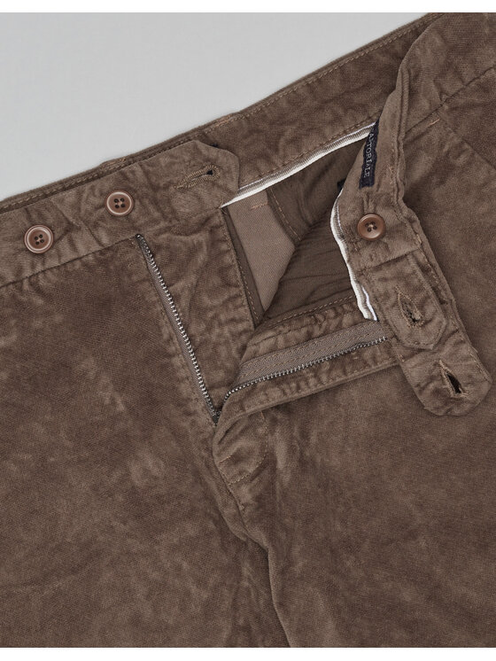 Borgio Borgio Spodnie materiałowe doberdo Brązowy Slim Fit