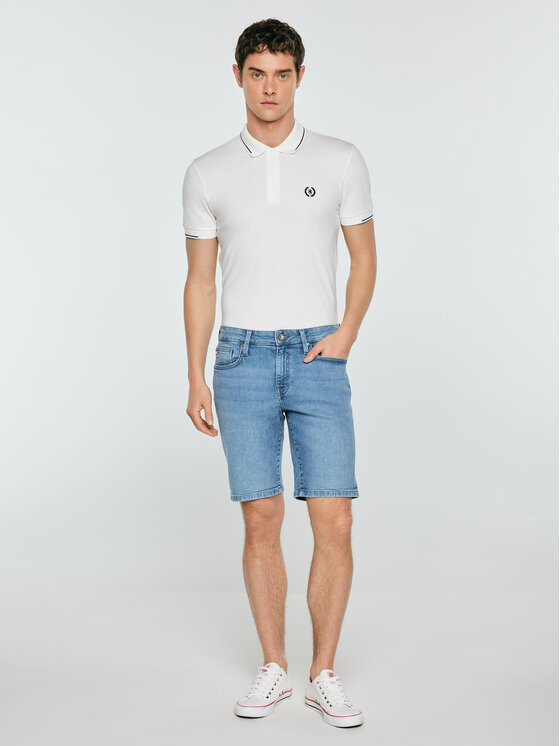 BIG STAR BIG STAR Szorty materiałowe ADEN Niebieski Slim Fit