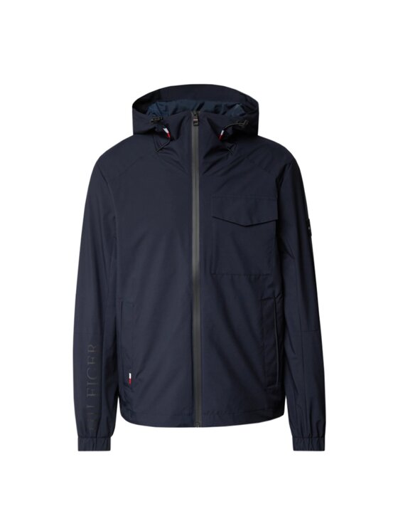 Tommy Hilfiger Tommy Hilfiger Bunda pro přechodné období Tech Hooded Jacket MW0MW22611 Tmavomodrá Regular Fit