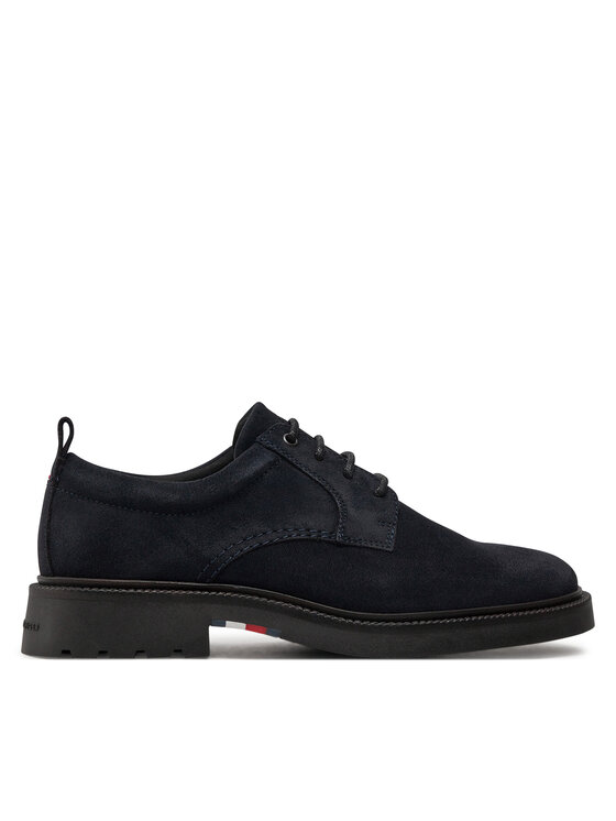 Tommy Hilfiger Chaussures basses Light Hilfiger Lwt Suede Shoe FM0FM05088 Bleu marine Modivo