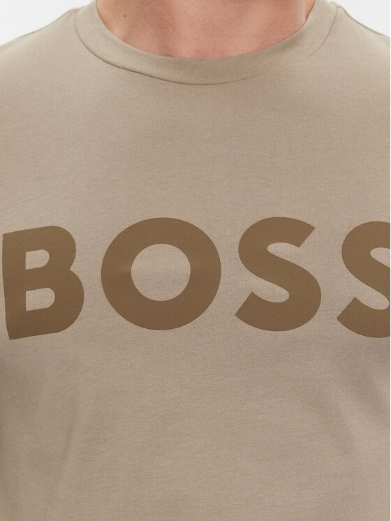BOSS Boss T-shirt Thinking 1 50481923 Bež Regular Fit
