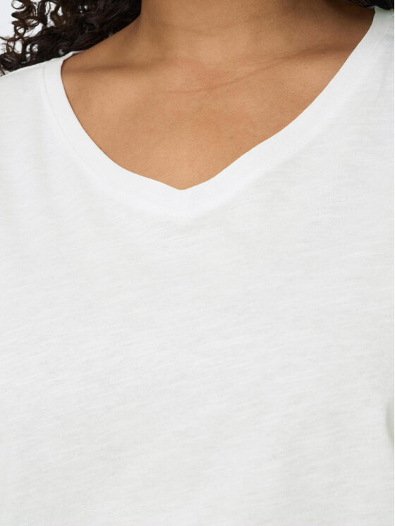 ONLY Carmakoma ONLY Carmakoma Tricou 15285965 Alb Regular Fit