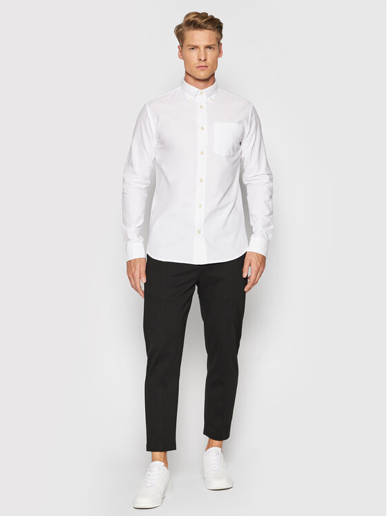 Selected Homme Selected Homme Krekls Rick 16077359 Balts Regular Fit