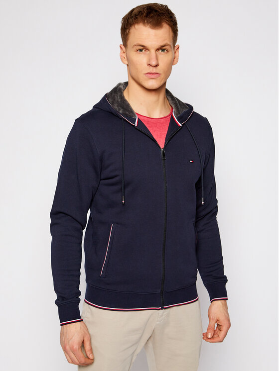 Tommy Hilfiger Bluza Basic Fur Lined MW0MW15249 Granatowy Regular Fit Modivo.pl