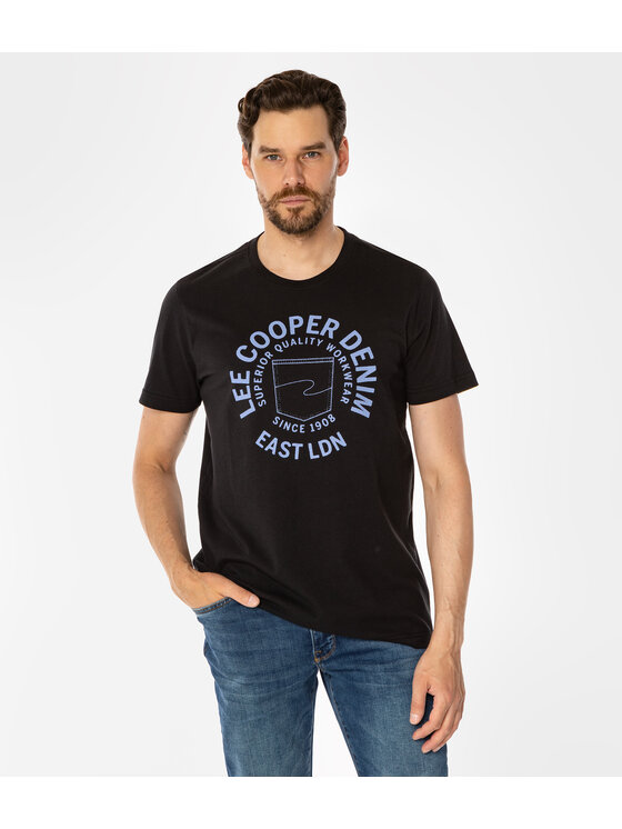 Lee Cooper Lee Cooper T-Shirt SUPERIOR Czarny Regular Fit