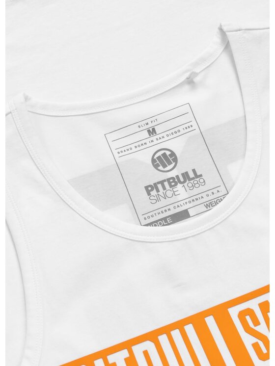 PITBULL PITBULL Tank top EIGHTY NINE DOG Biały Regular Fit