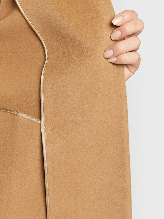 Calvin Klein Calvin Klein Volneni plašč K20K204154 Rjava Regular Fit