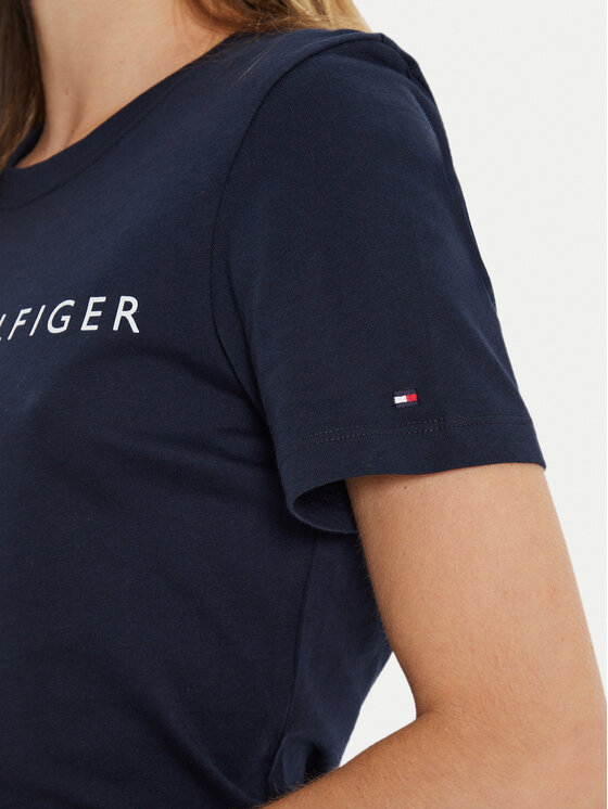 Tommy Hilfiger Tommy Hilfiger Tricou WW0WW40276 Bleumarin Regular Fit
