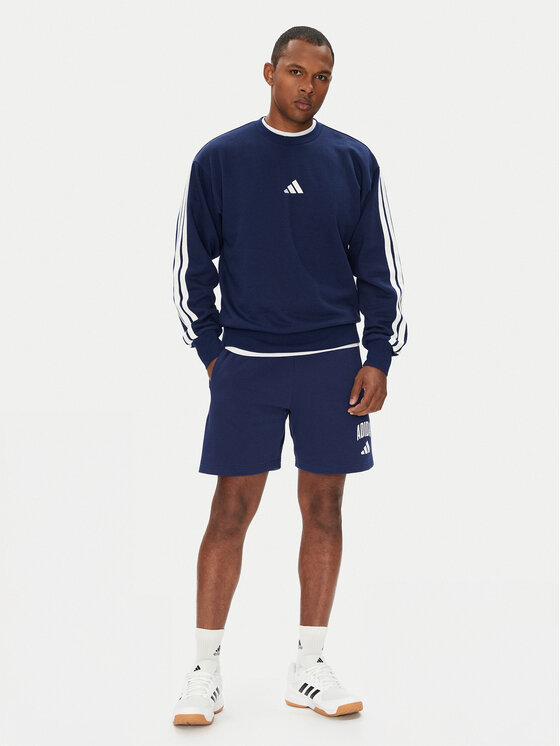 adidas adidas Pulóver Essentials 3-Stripes JE6307 Kék Regular Fit