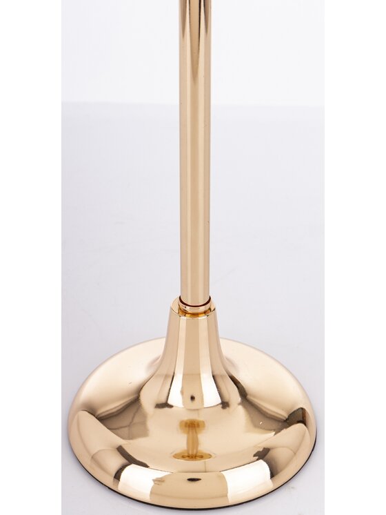 MIAhome MIAhome Świecznik złoty z kloszem 34x11 cm LAMBONG - III wysoki Złoty
