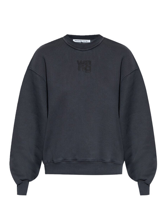 Alexander Wang Felpa 4CC3221360 Grigio Regular Fit Modivo