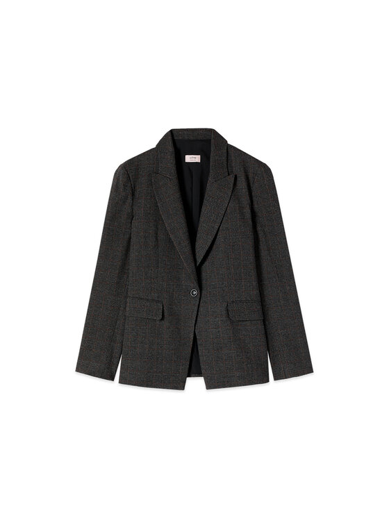 Oltre Oltre Marynarka Q048R004681N0S3 Szary Regular Fit