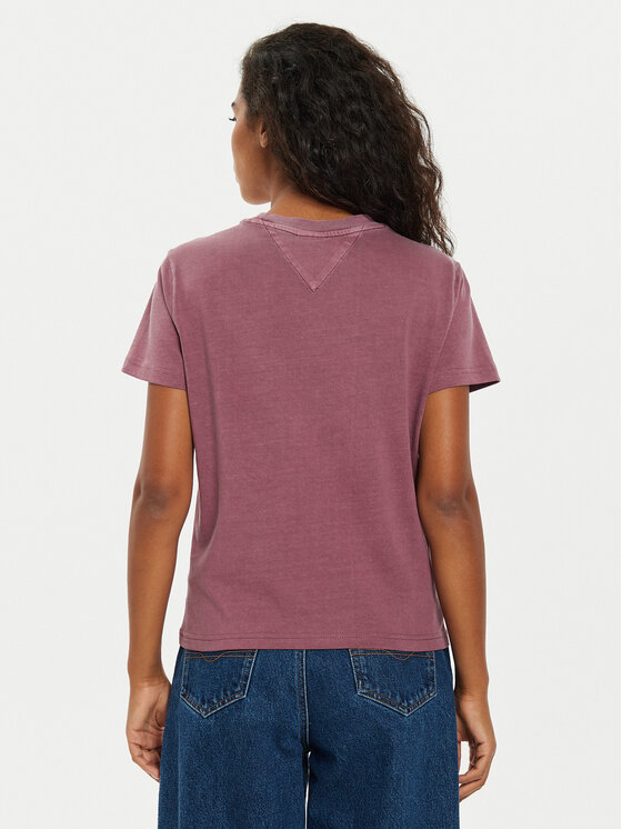 Tommy Jeans Tommy Jeans T-Shirt Varsity DW0DW19826 Violett Regular Fit