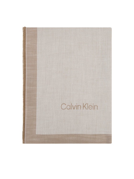 Calvin Klein Calvin Klein Foulard Calvin Chambray Square Scarf LV04F8085G Beige