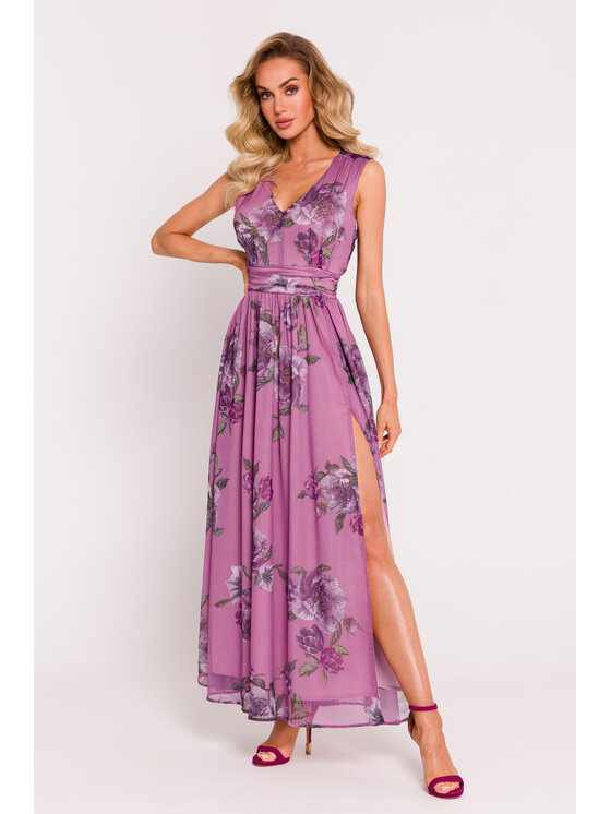 Made of Emotion Made of Emotion Sukienka koktajlowa M781 Różowy Generous Fit