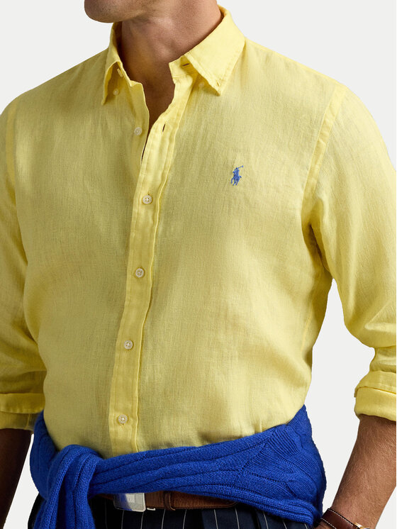 Polo Ralph Lauren Polo Ralph Lauren Πουκάμισο 710968915011 Κίτρινο Slim Fit