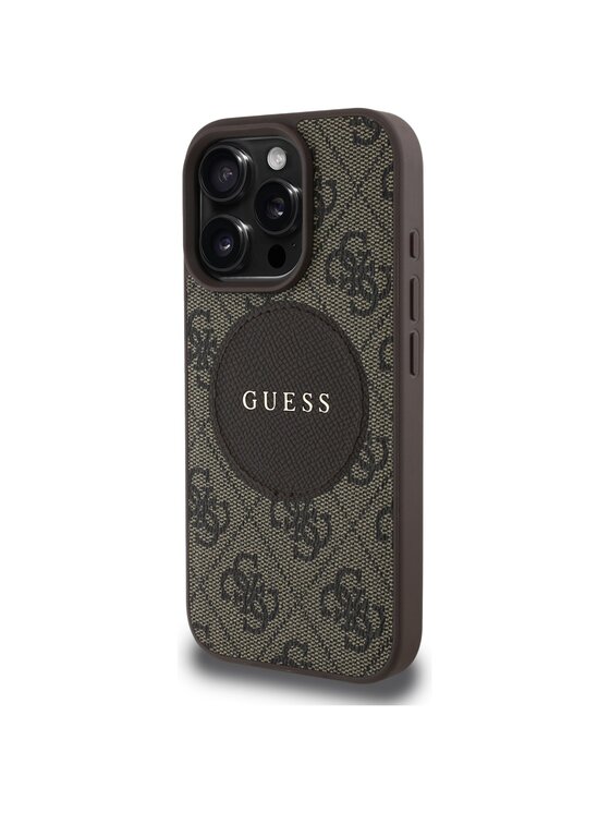 Guess Guess Etui na telefon Apple iPhone 16 Pro Brązowy