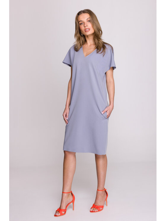 Stylove Stylove Letní šaty S392 Šedá Premium Fit