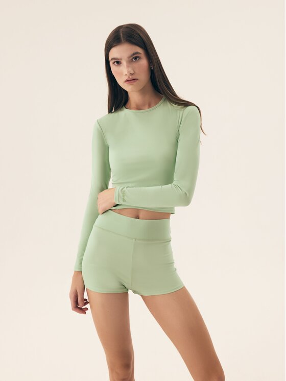 Esotiq Esotiq Bluzka 43124 Zielony Regular Fit
