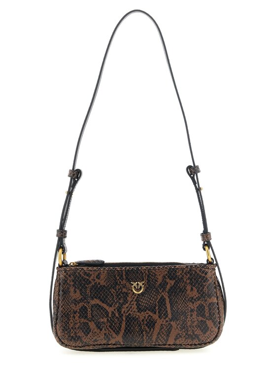 PINKO PINKO Torebka Brown Calfskin Crossbody Brązowy
