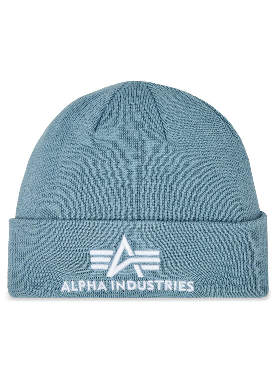 alpha industries bonnet 3d beanie 168910 bleu