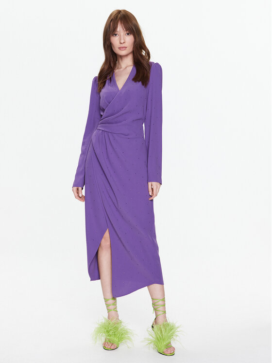 silvian heach robe de cocktail gpp23452ve violet regular fit