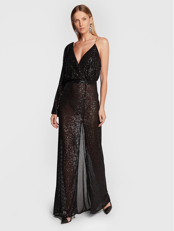 Női Estélyi ruha Elisabetta Franchi, Méret: 48, Fekete, AB-288-27E2-V560