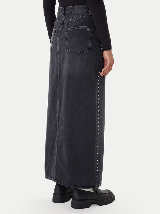 Tommy Jeans Tommy Jeans Džínsová sukňa Layla DW0DW21576 Čierna Regular Fit