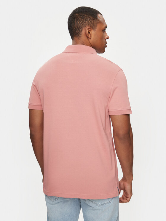 Tommy Hilfiger Tommy Hilfiger Тениска с яка и копчета 1985 MW0MW17770 Розов Regular Fit