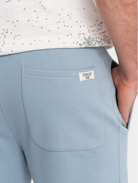 Ombre Ombre Teplákové kalhoty OM-PABS-0206 Modrá Regular Fit