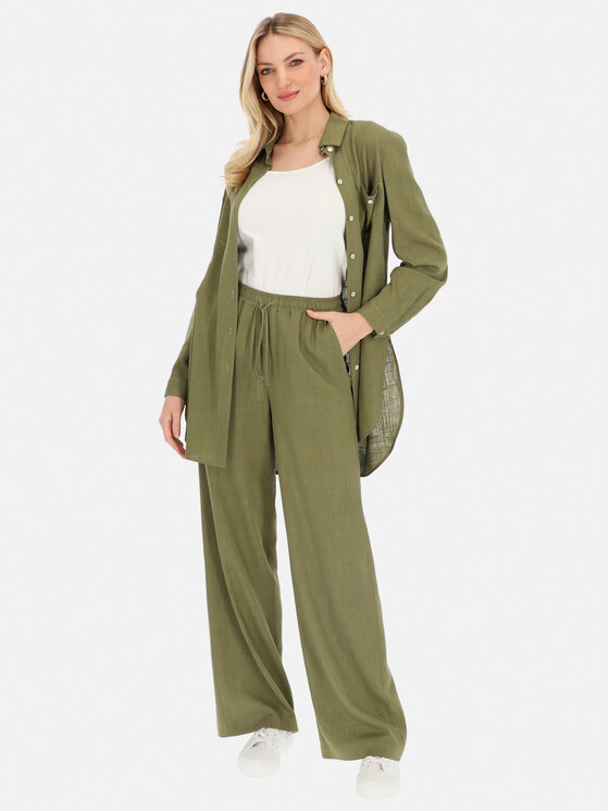 Potis & Verso Potis & Verso Spodnie materiałowe Pascal Khaki Loose Fit