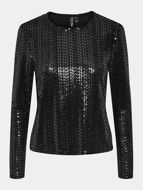 Pieces Pieces Блуза 17143894 Черен Regular Fit